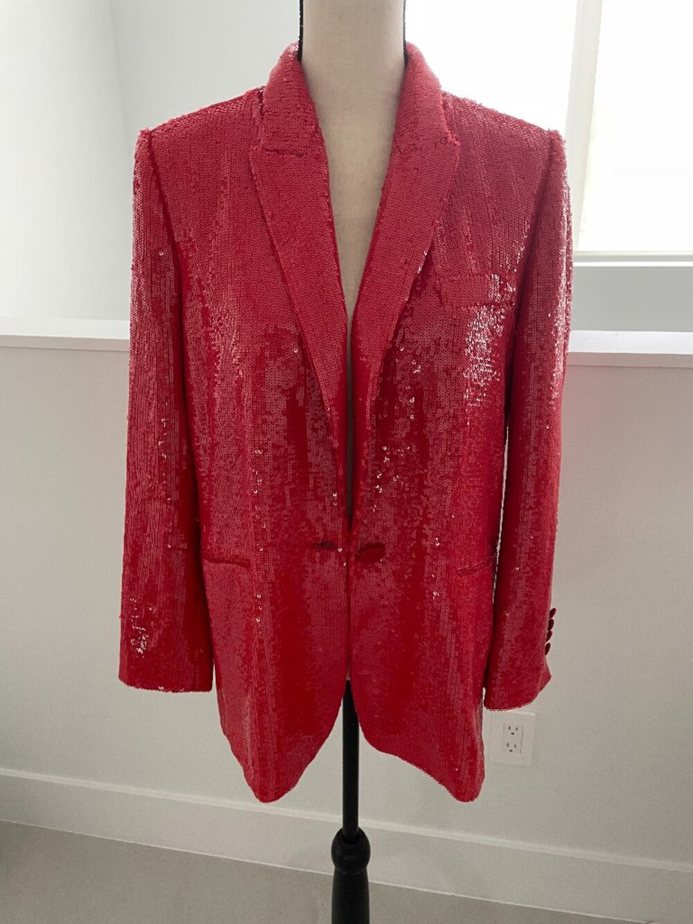 Zara Red Sequin Blazer